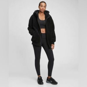 Gap Relaxed Sherpa Hooded Zip Jacket S